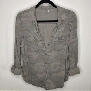 Faded Camo Button Down